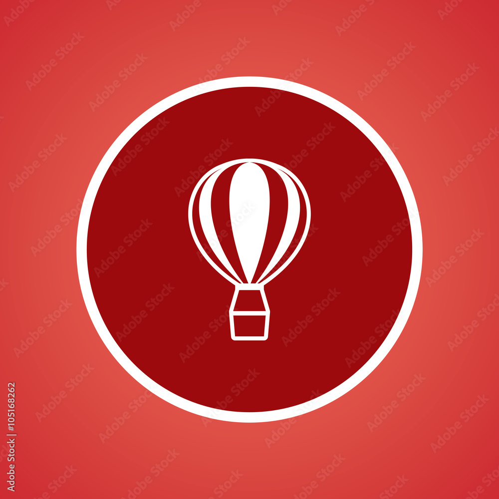 Parachute Or Hot Air Balloon Icon Parachute Or Hot Air Balloon Icon