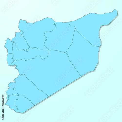 Syria blue map on degraded background vector