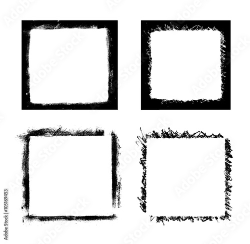 Black paint stains overlay vector texture