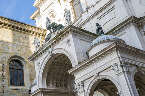 Bergamo  close up on chuch  Italy