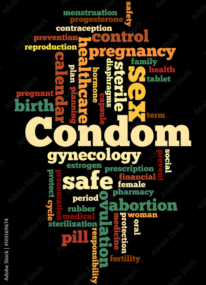 Condom, word cloud concept 3