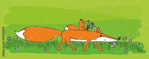 Лисички (cute foxes)