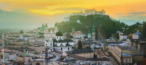 Panoramic view of Salzburg, Salzburger Land