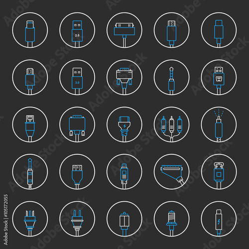 Vector Set Connectors for PC and Mobile Devices
