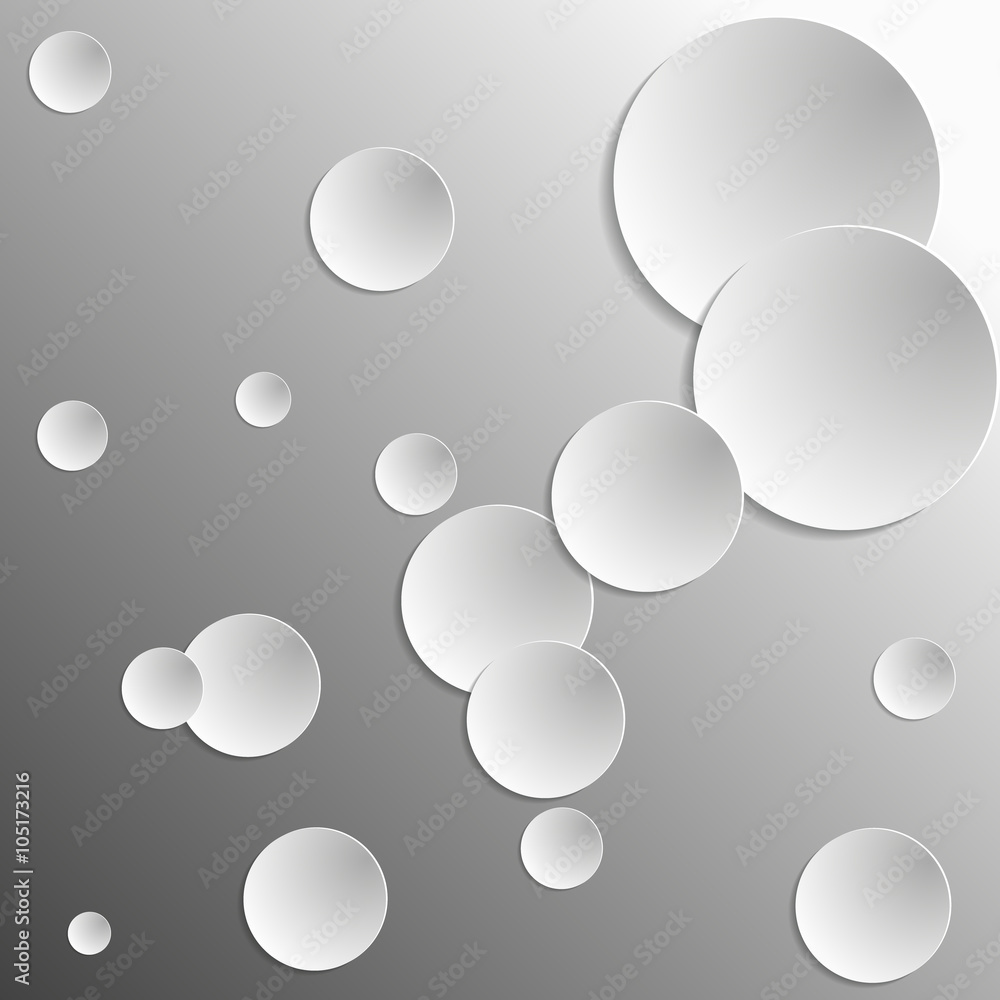 Paper circle banner with drop shadows. Vector illustration Paper circle banner with drop shadows. Vector illustration