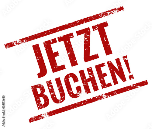 Jetzt buchen Stempel rot grunge