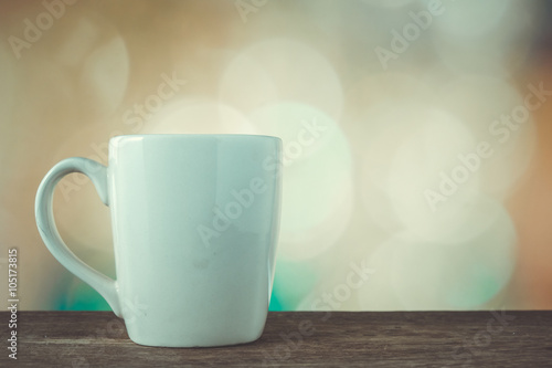 Coffee cup with filter effect retro vintage style