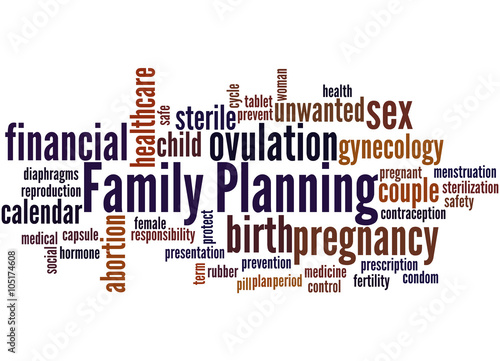 Family Planning, word cloud concept 9 photo