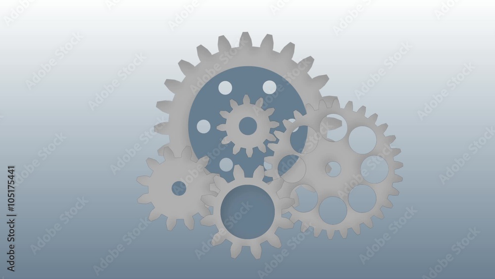 Technologie Konzept, rotierende Zahnräder