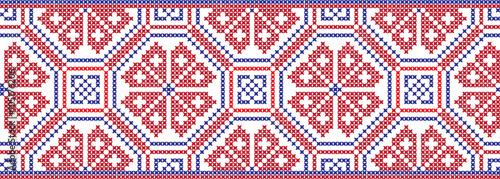 Embroidered pattern on transparent background