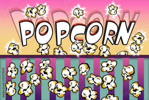 Popcorn illustration template