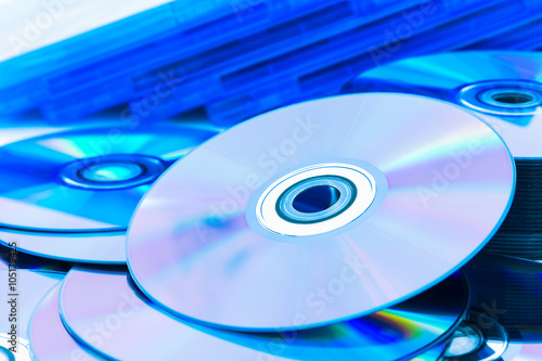 Canvas Print Close up compact discs (CD/DVD)