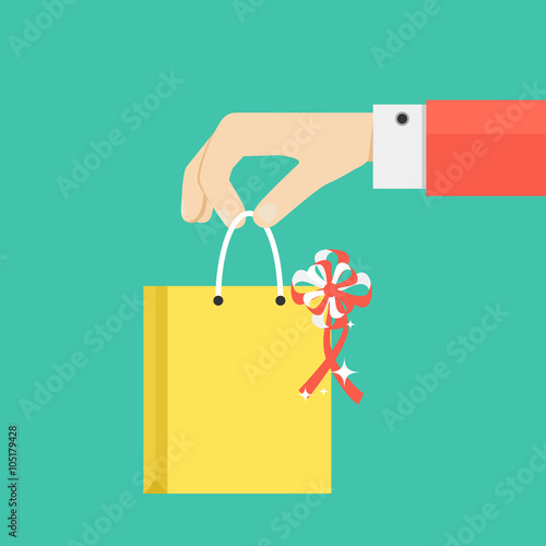 Hand holding or offering gift or present