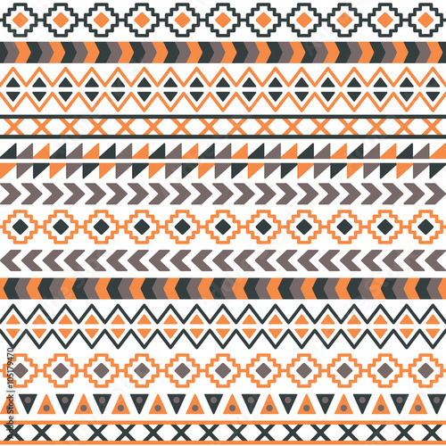 Vector tribal aztec seamless pattern