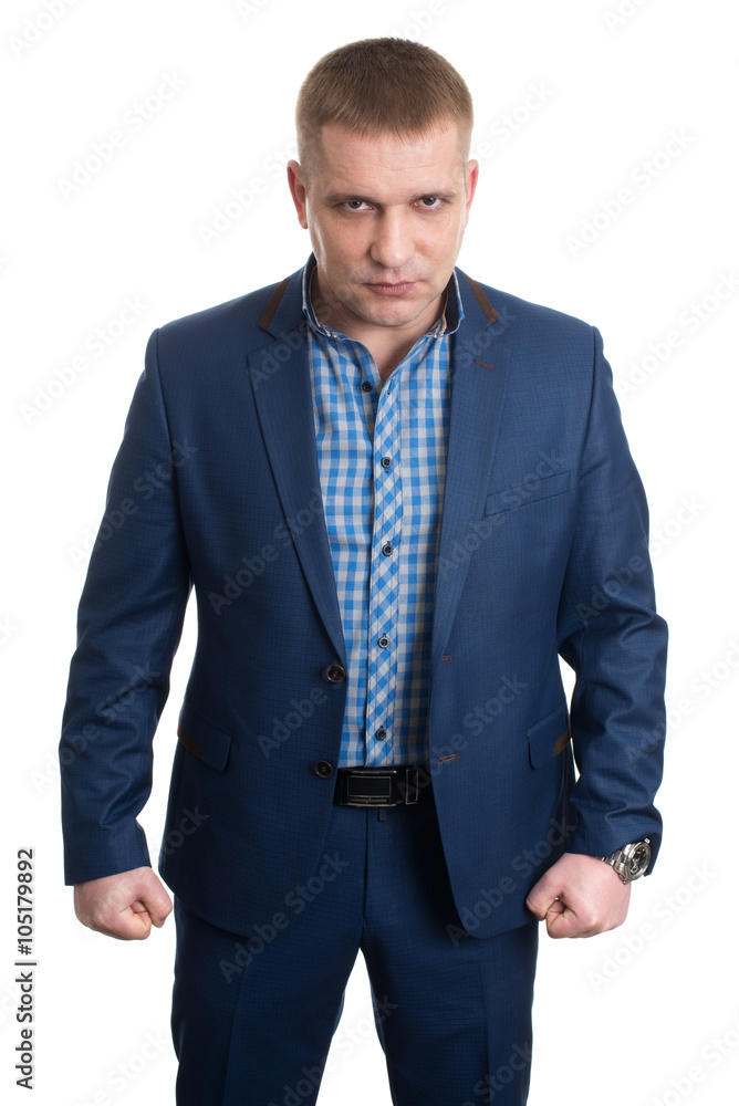 Businessman with two fists Businessman with two fists