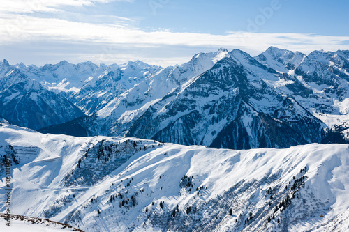 General view of the ski area Mayrhofen - Zillertal  Austria