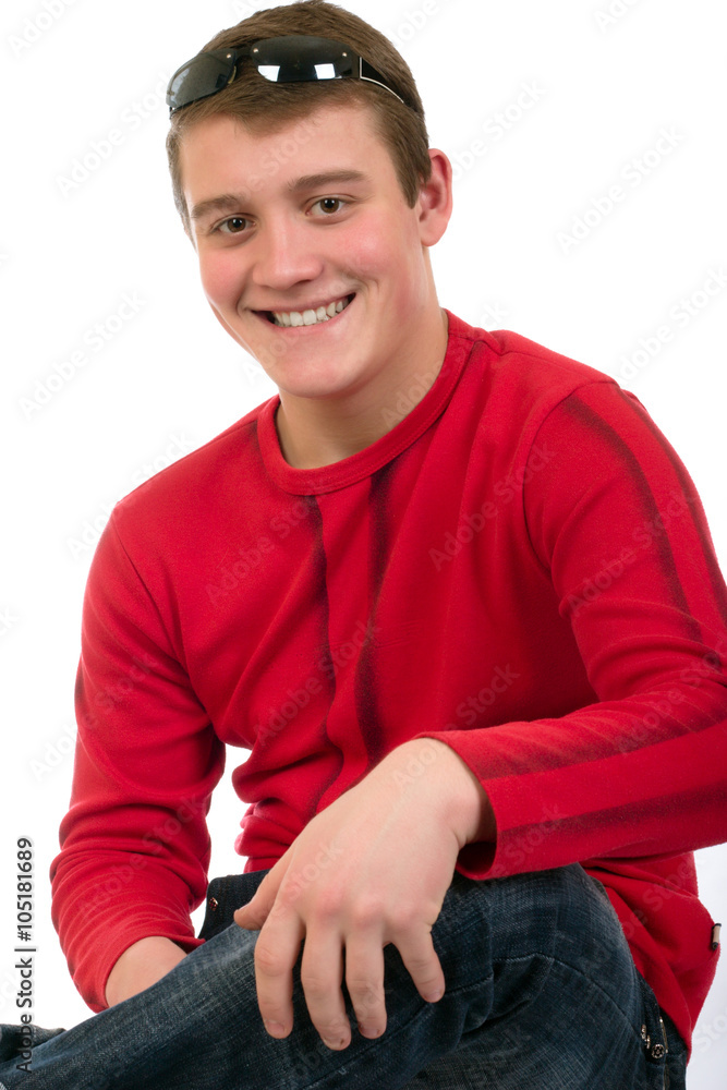 Smiling young man with sunglasses Smiling young man with sunglasses