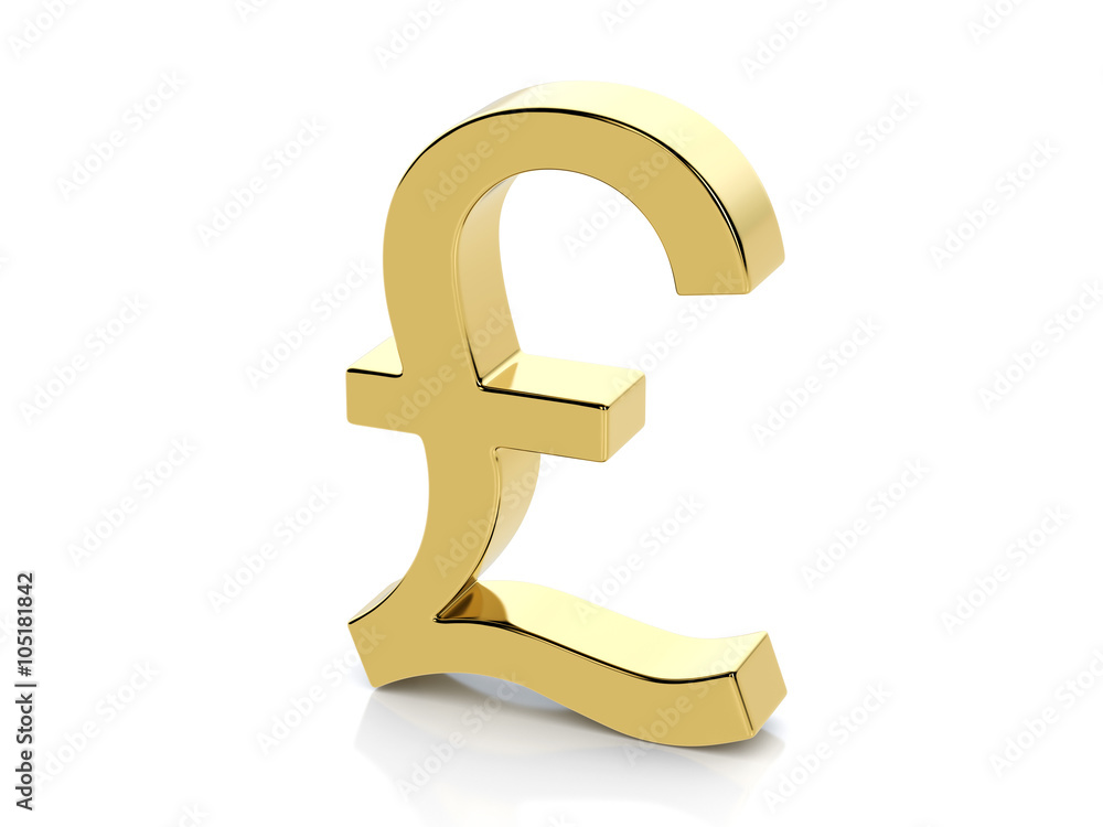 Golden pound symbol Golden pound symbol