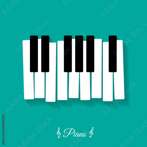 Piano., flat, icon