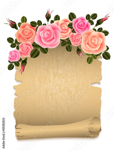 Roses with papyrus