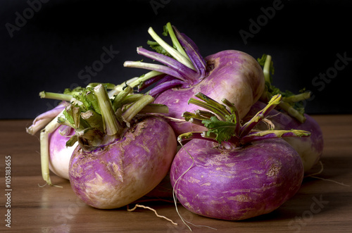 raw fresh red turnips