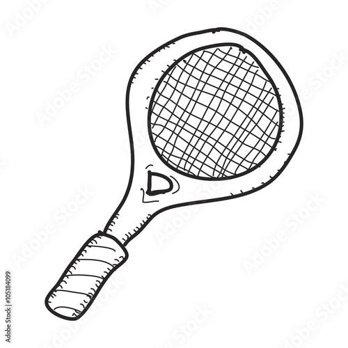 Simple doodle of a tennis racket © Christopher Hall