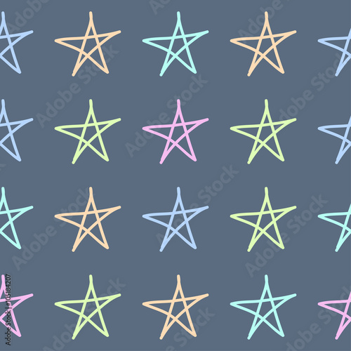 Doodle seamless pattern background. Hand drawn elements