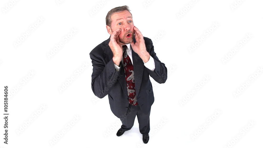 Businesspeople yelling and shouting Businesspeople yelling and shouting