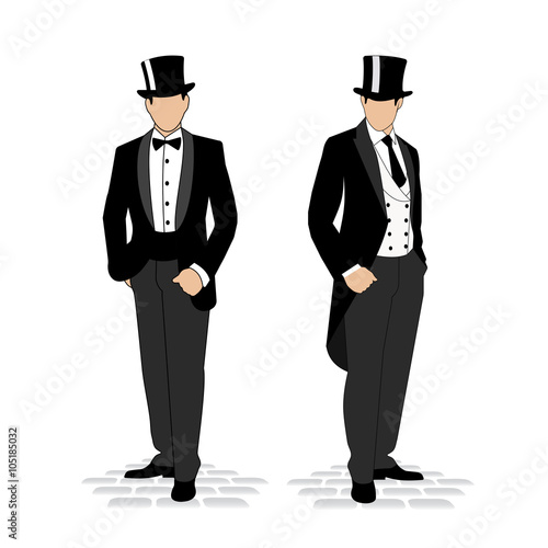 silhouette of a gentleman in a tuxedo