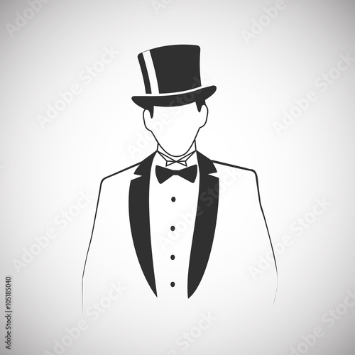silhouette of a gentleman in a tuxedo