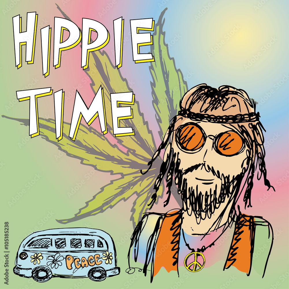 Obraz premium Hippie time background