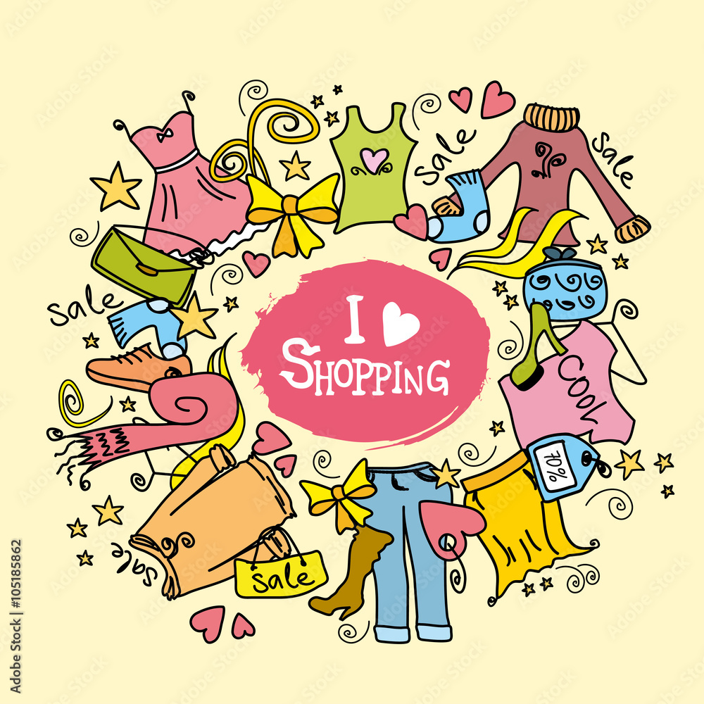 Obraz premium fashion shopping background