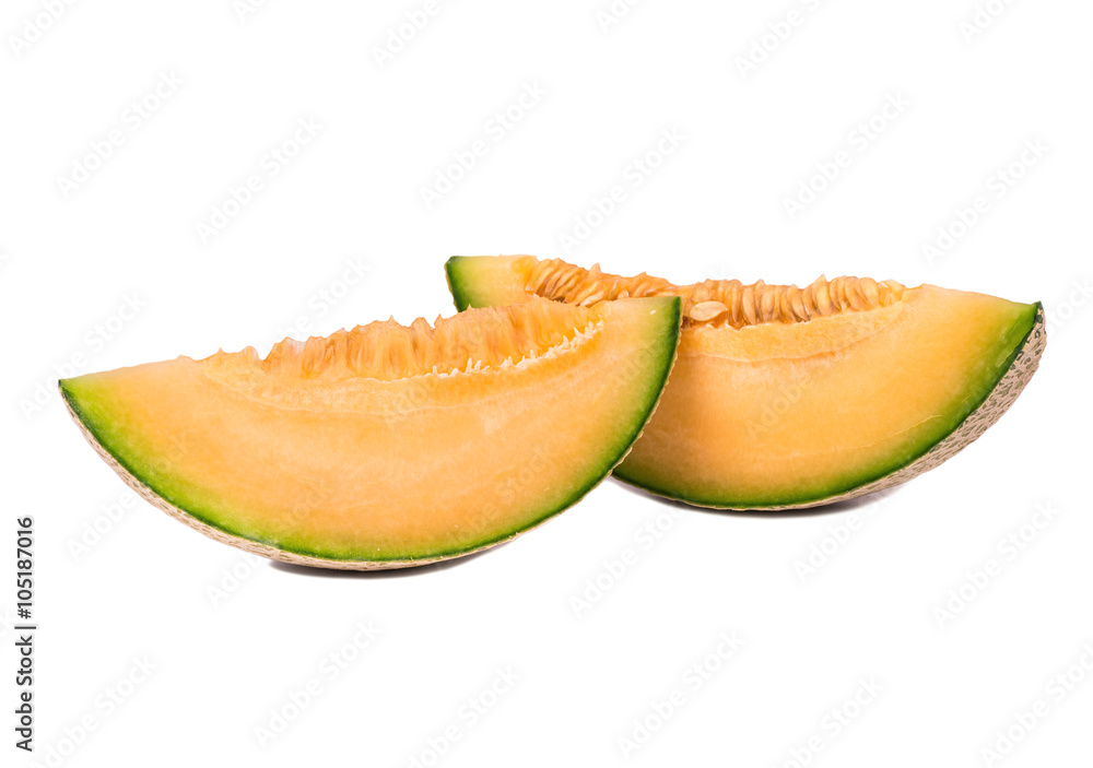 Slice cantaloupe melon Slice cantaloupe melon