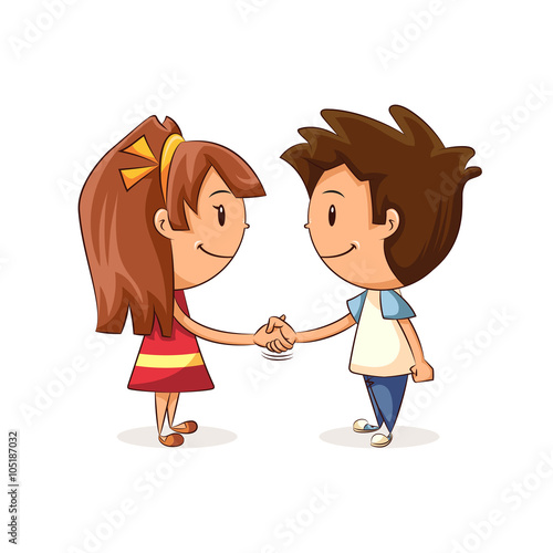 Children shaking hands