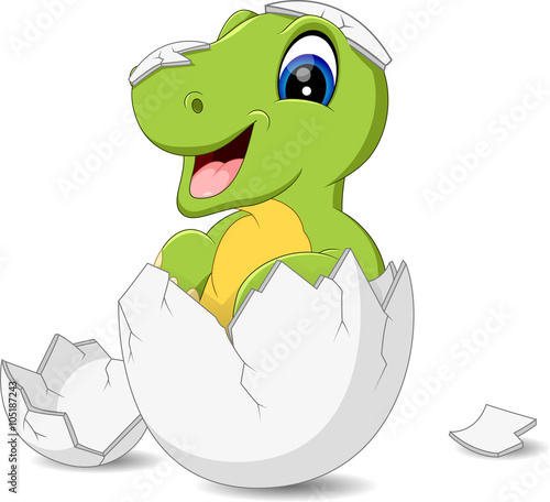 illustration of Cute dinosaur cartoon