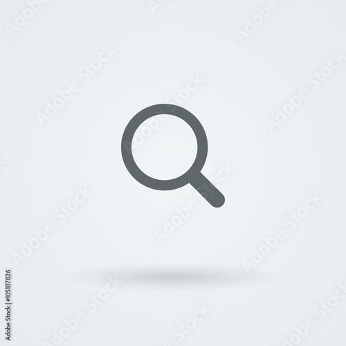 Vector search icon. Glass Lens.