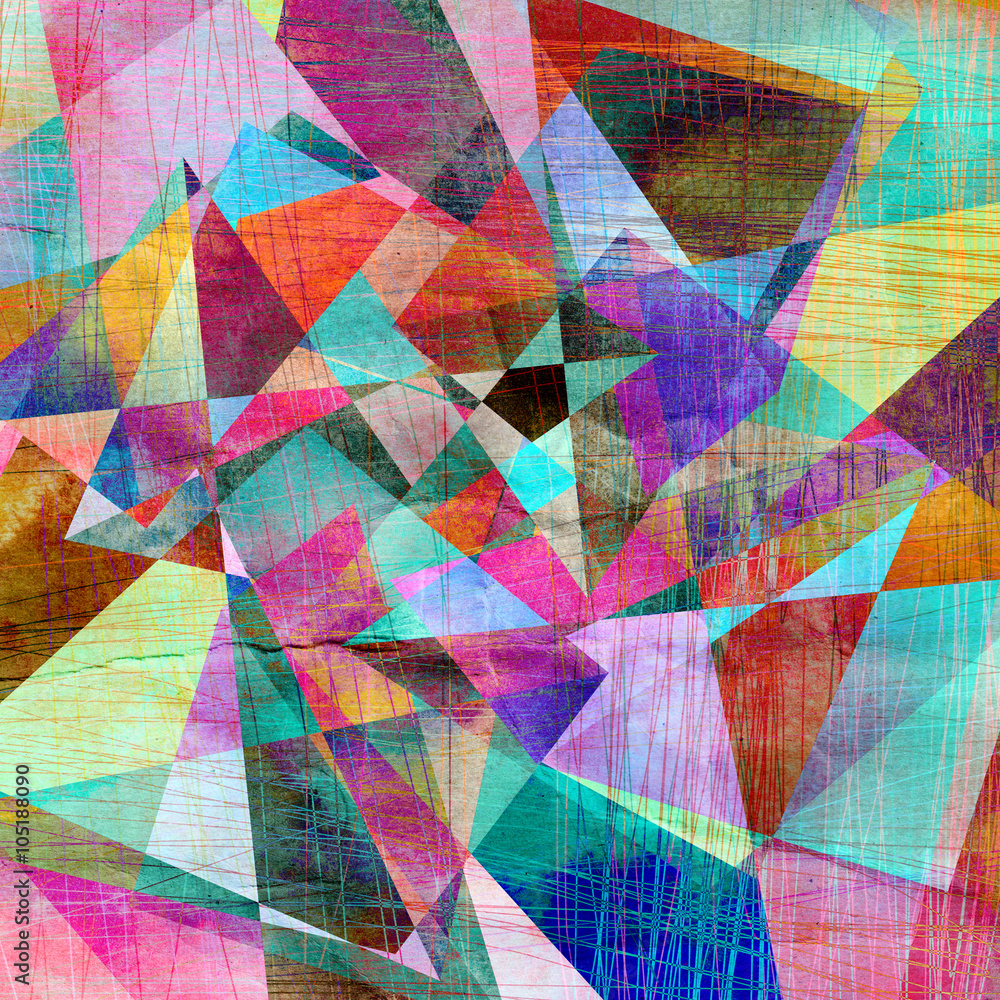 Abstract watercolor geometric background Abstract watercolor geometric background