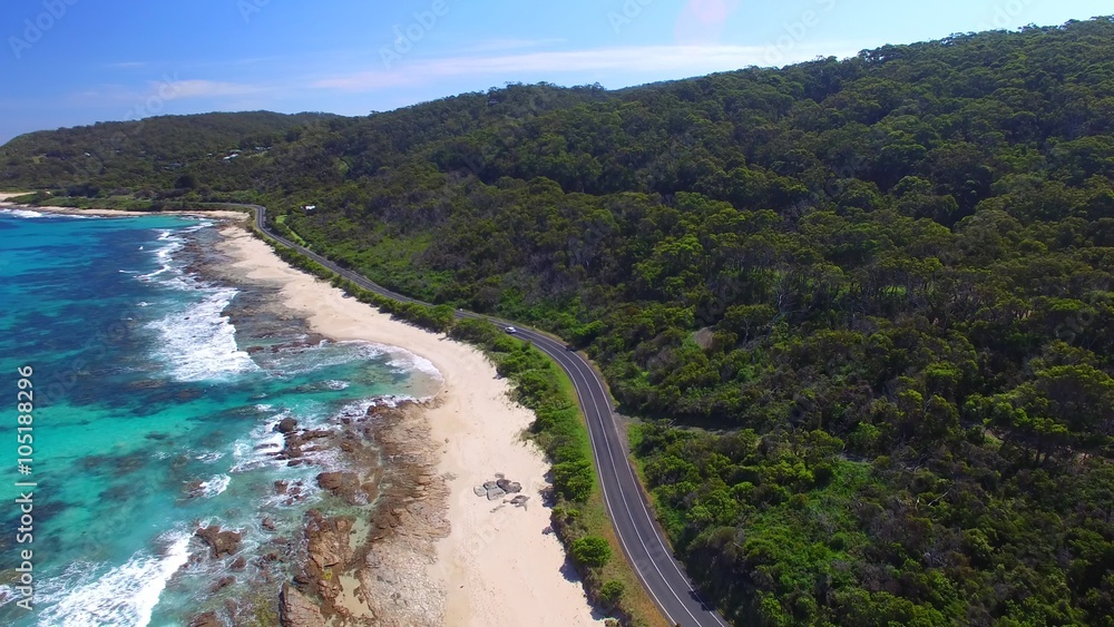 Aerial view of Great Ocean Road, Victoria Aerial view of Great Ocean Road, Victoria