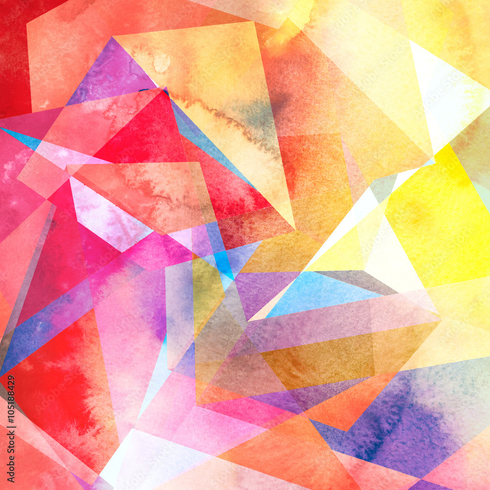 Abstract watercolor geometric background Abstract watercolor geometric background