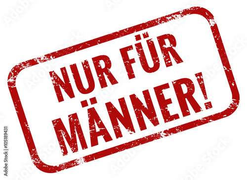 nur für männer stempel rot