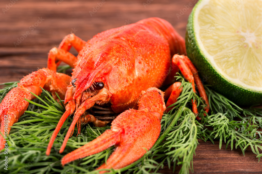 Boiled crawfish