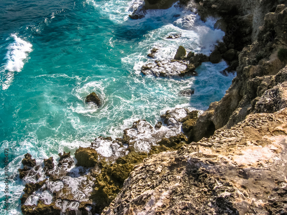 Cliffs Pointe des Chateaux located in the extreme east of the mainland 11 km from Saint-Francois in Guadeloupe, Grande Terre, Caribbean. Cliffs Pointe des Chateaux located in the extreme east of the mainland 11 km from Saint-Francois in Guadeloupe, Grande Terre, Caribbean.