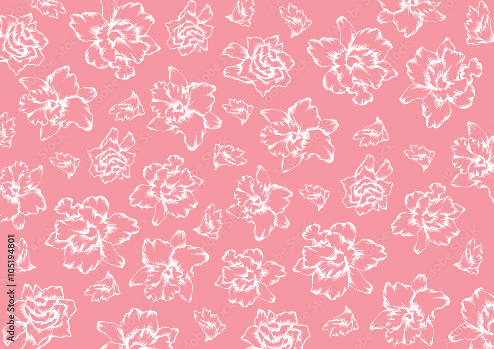 Orchids flowers pattern Orchids flowers pattern