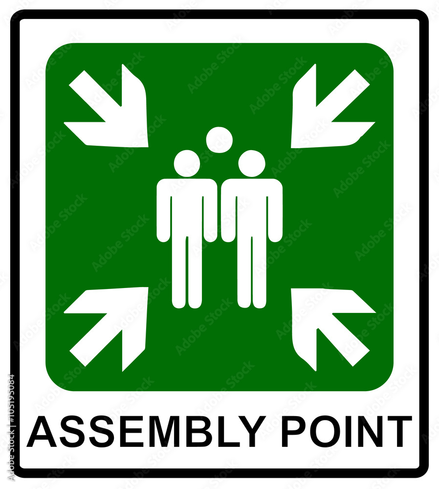 Fire emergency icons. Vector illustration. Fire assembly point. Fire emergency icons. Vector illustration. Fire assembly point.