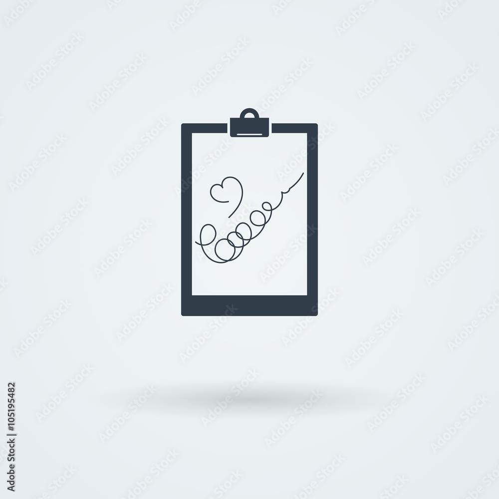 Paper board vector icon. Paper board vector icon.