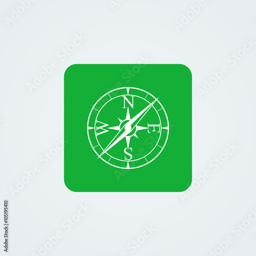 Vector compass icon.
