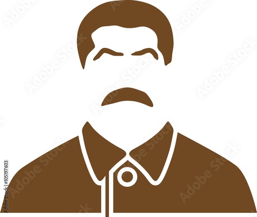 Vector portrait of Joseph Stalin