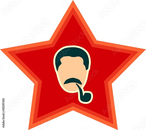 Vector portrait of Joseph Stalin