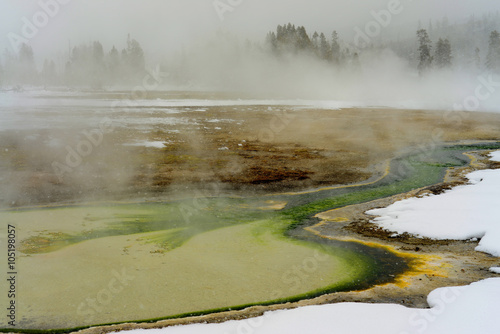 Geothermal pool Yellowstone Wyoming