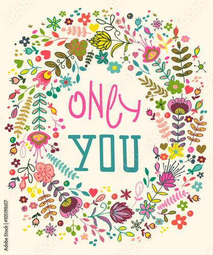 Botanical floral bouquet